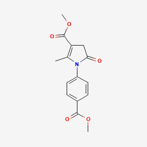 molecular formula C15H15NO5 B5889111 methyl 1-[4-(methoxycarbonyl)phenyl]-2-methyl-5-oxo-4,5-dihydro-1H-pyrrole-3-carboxylate 