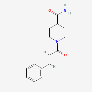 molecular formula C15H18N2O2 B5889119 1-cinnamoyl-4-piperidinecarboxamide 