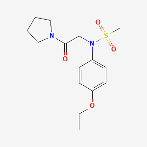 molecular formula C15H22N2O4S B5889123 N-(4-ethoxyphenyl)-N-[2-oxo-2-(1-pyrrolidinyl)ethyl]methanesulfonamide 