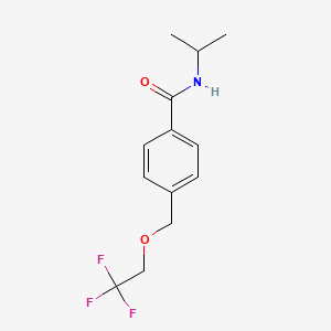 molecular formula C13H16F3NO2 B5889161 N-isopropyl-4-[(2,2,2-trifluoroethoxy)methyl]benzamide 