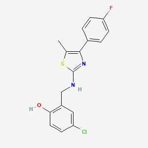 molecular formula C17H14ClFN2OS B5889164 4-chloro-2-({[4-(4-fluorophenyl)-5-methyl-1,3-thiazol-2-yl]amino}methyl)phenol 