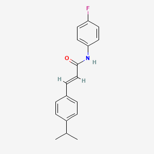 molecular formula C18H18FNO B5889170 N-(4-fluorophenyl)-3-(4-isopropylphenyl)acrylamide 
