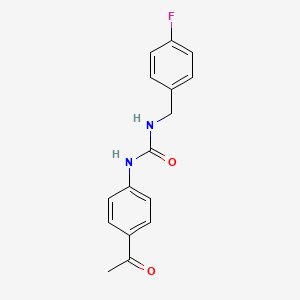 molecular formula C16H15FN2O2 B5889174 N-(4-acetylphenyl)-N'-(4-fluorobenzyl)urea 
