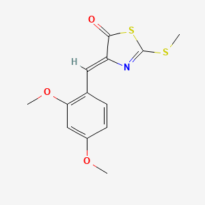 molecular formula C13H13NO3S2 B5889199 4-(2,4-dimethoxybenzylidene)-2-(methylthio)-1,3-thiazol-5(4H)-one 