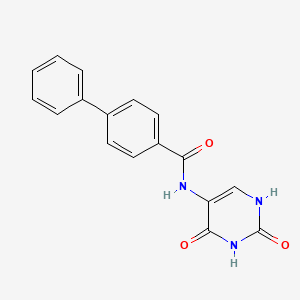 molecular formula C17H13N3O3 B5889214 N-(2,4-dioxo-1,2,3,4-tetrahydro-5-pyrimidinyl)-4-biphenylcarboxamide 
