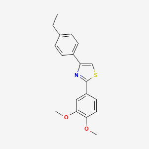 molecular formula C19H19NO2S B5889231 2-(3,4-dimethoxyphenyl)-4-(4-ethylphenyl)-1,3-thiazole 