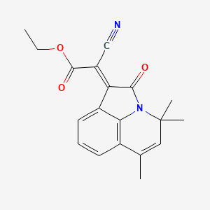 molecular formula C19H18N2O3 B5889242 ethyl cyano(4,4,6-trimethyl-2-oxo-4H-pyrrolo[3,2,1-ij]quinolin-1(2H)-ylidene)acetate 
