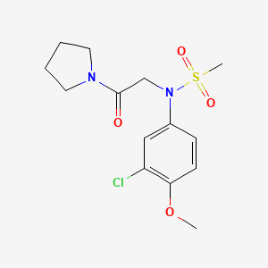 molecular formula C14H19ClN2O4S B5889247 N-(3-chloro-4-methoxyphenyl)-N-[2-oxo-2-(1-pyrrolidinyl)ethyl]methanesulfonamide 