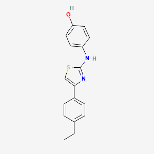 molecular formula C17H16N2OS B5889248 4-{[4-(4-ethylphenyl)-1,3-thiazol-2-yl]amino}phenol 