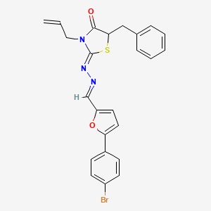 molecular formula C24H20BrN3O2S B5889275 5-(4-bromophenyl)-2-furaldehyde (3-allyl-5-benzyl-4-oxo-1,3-thiazolidin-2-ylidene)hydrazone 