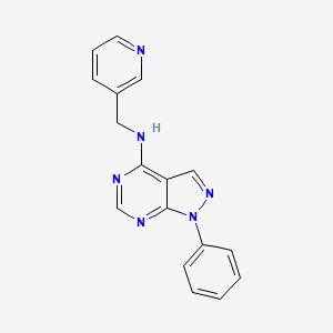 molecular formula C17H14N6 B5889291 1-phenyl-N-(3-pyridinylmethyl)-1H-pyrazolo[3,4-d]pyrimidin-4-amine 
