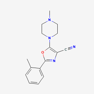 2-(2-methylphenyl)-5-(4-methyl-1-piperazinyl)-1,3-oxazole-4-carbonitrile