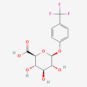 molecular formula C13H13F3O7 B588930 4-(Trifluoromethyl)phenyl beta-D-glucopyranosiduronic acid CAS No. 176223-16-8