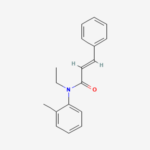 molecular formula C18H19NO B5889302 N-ethyl-N-(2-methylphenyl)-3-phenylacrylamide 
