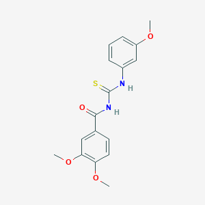 molecular formula C17H18N2O4S B5889310 3,4-dimethoxy-N-{[(3-methoxyphenyl)amino]carbonothioyl}benzamide 