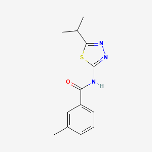 molecular formula C13H15N3OS B5889321 N-(5-isopropyl-1,3,4-thiadiazol-2-yl)-3-methylbenzamide 