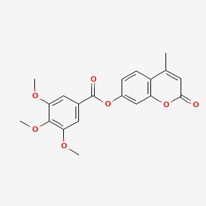 molecular formula C20H18O7 B5889329 4-甲基-2-氧代-2H-色满-7-基 3,4,5-三甲氧基苯甲酸酯 