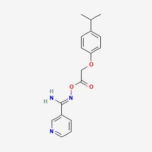 molecular formula C17H19N3O3 B5889331 N'-{[2-(4-isopropylphenoxy)acetyl]oxy}-3-pyridinecarboximidamide 