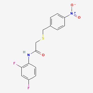 molecular formula C15H12F2N2O3S B5889333 N-(2,4-difluorophenyl)-2-[(4-nitrobenzyl)thio]acetamide 