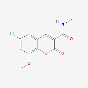 molecular formula C12H10ClNO4 B5889354 6-chloro-8-methoxy-N-methyl-2-oxo-2H-chromene-3-carboxamide 