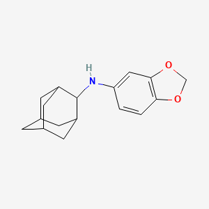 molecular formula C17H21NO2 B5889364 2-金刚烷基(1,3-苯并二氧杂环-5-基)胺 