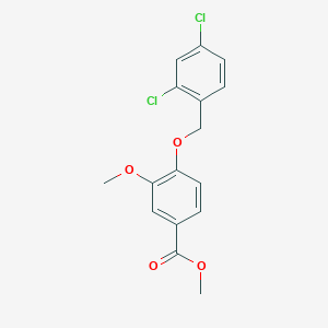 molecular formula C16H14Cl2O4 B5889369 methyl 4-[(2,4-dichlorobenzyl)oxy]-3-methoxybenzoate 
