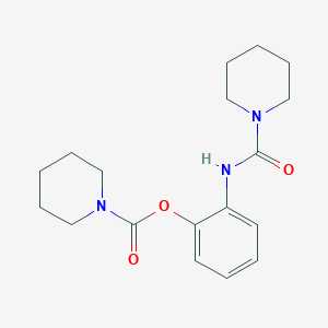 molecular formula C18H25N3O3 B5889376 2-[(1-piperidinylcarbonyl)amino]phenyl 1-piperidinecarboxylate 