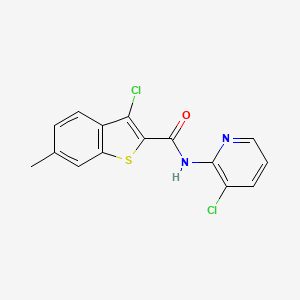 molecular formula C15H10Cl2N2OS B5889380 3-chloro-N-(3-chloro-2-pyridinyl)-6-methyl-1-benzothiophene-2-carboxamide 