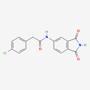 molecular formula C16H11ClN2O3 B5889398 2-(4-chlorophenyl)-N-(1,3-dioxo-2,3-dihydro-1H-isoindol-5-yl)acetamide 