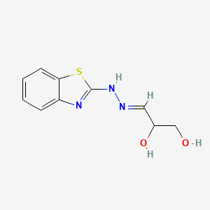molecular formula C10H11N3O2S B5889434 2,3-dihydroxypropanal 1,3-benzothiazol-2-ylhydrazone 