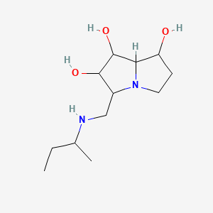 molecular formula C12H24N2O3 B588944 3-{[(Butan-2-yl)amino]methyl}hexahydro-1H-pyrrolizine-1,2,7-triol CAS No. 156205-80-0