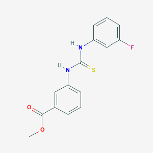 molecular formula C15H13FN2O2S B5889440 methyl 3-({[(3-fluorophenyl)amino]carbonothioyl}amino)benzoate 