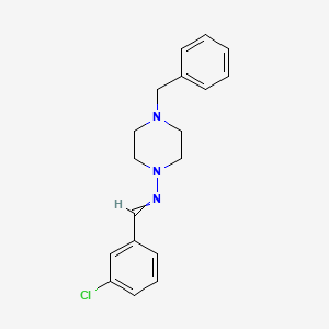 4-benzyl-N-(3-chlorobenzylidene)-1-piperazinamine