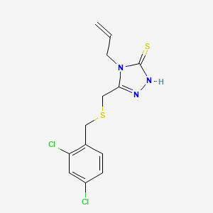 molecular formula C13H13Cl2N3S2 B5889463 4-allyl-5-{[(2,4-dichlorobenzyl)thio]methyl}-4H-1,2,4-triazole-3-thiol 