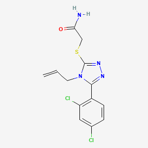 molecular formula C13H12Cl2N4OS B5889468 2-{[4-allyl-5-(2,4-dichlorophenyl)-4H-1,2,4-triazol-3-yl]thio}acetamide 