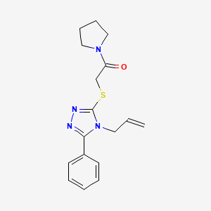 molecular formula C17H20N4OS B5889475 4-allyl-3-{[2-oxo-2-(1-pyrrolidinyl)ethyl]thio}-5-phenyl-4H-1,2,4-triazole 
