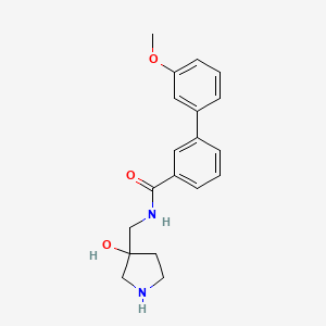 molecular formula C19H22N2O3 B5889484 N-[(3-hydroxypyrrolidin-3-yl)methyl]-3'-methoxybiphenyl-3-carboxamide 