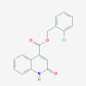 molecular formula C17H12ClNO3 B5889486 2-chlorobenzyl 2-hydroxy-4-quinolinecarboxylate 
