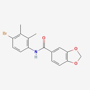 molecular formula C16H14BrNO3 B5889513 N-(4-bromo-2,3-dimethylphenyl)-1,3-benzodioxole-5-carboxamide 