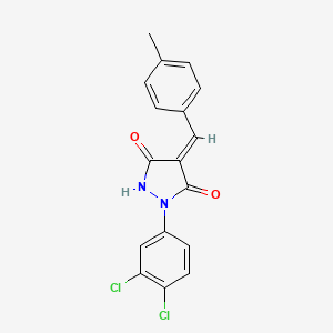 molecular formula C17H12Cl2N2O2 B5889525 1-(3,4-dichlorophenyl)-4-(4-methylbenzylidene)-3,5-pyrazolidinedione 