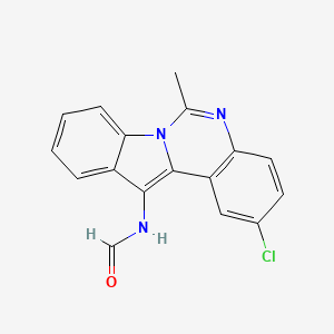 (2-chloro-6-methylindolo[1,2-c]quinazolin-12-yl)formamide