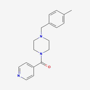 molecular formula C18H21N3O B5889551 1-isonicotinoyl-4-(4-methylbenzyl)piperazine 