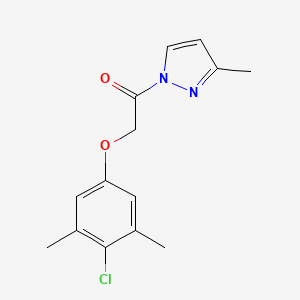 molecular formula C14H15ClN2O2 B5889571 1-[(4-chloro-3,5-dimethylphenoxy)acetyl]-3-methyl-1H-pyrazole 