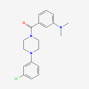 molecular formula C19H22ClN3O B5889581 (3-{[4-(3-chlorophenyl)-1-piperazinyl]carbonyl}phenyl)dimethylamine 