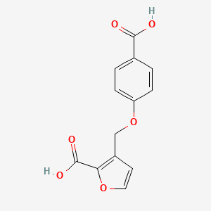 molecular formula C13H10O6 B5889589 3-[(4-carboxyphenoxy)methyl]-2-furoic acid 