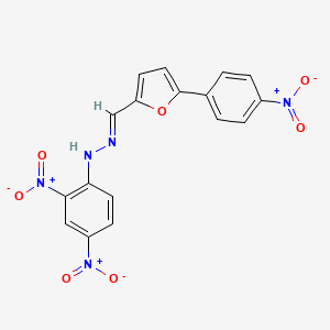 molecular formula C17H11N5O7 B5889590 5-(4-nitrophenyl)-2-furaldehyde (2,4-dinitrophenyl)hydrazone 