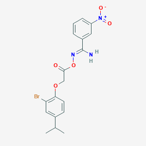 molecular formula C18H18BrN3O5 B5889622 N'-{[(2-bromo-4-isopropylphenoxy)acetyl]oxy}-3-nitrobenzenecarboximidamide 