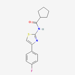 molecular formula C15H15FN2OS B5889639 N-[4-(4-fluorophenyl)-1,3-thiazol-2-yl]cyclopentanecarboxamide 