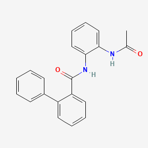 molecular formula C21H18N2O2 B5889646 N-[2-(acetylamino)phenyl]-2-biphenylcarboxamide 