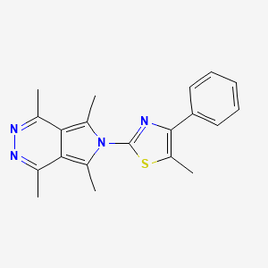 molecular formula C20H20N4S B5889650 1,4,5,7-tetramethyl-6-(5-methyl-4-phenyl-1,3-thiazol-2-yl)-6H-pyrrolo[3,4-d]pyridazine 